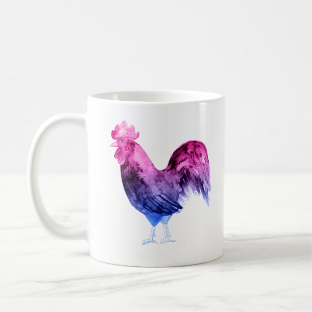 Taza De Café Gallo del Orgullo Bisexual (Izquierda)
