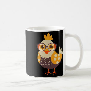 Taza De Café Gallo Divertido Lindo Con Arte Retro Quirky Animal