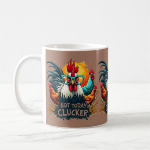 Taza De Café Gallo Divertido "No Hoy Clucker" Arte de Vida en l