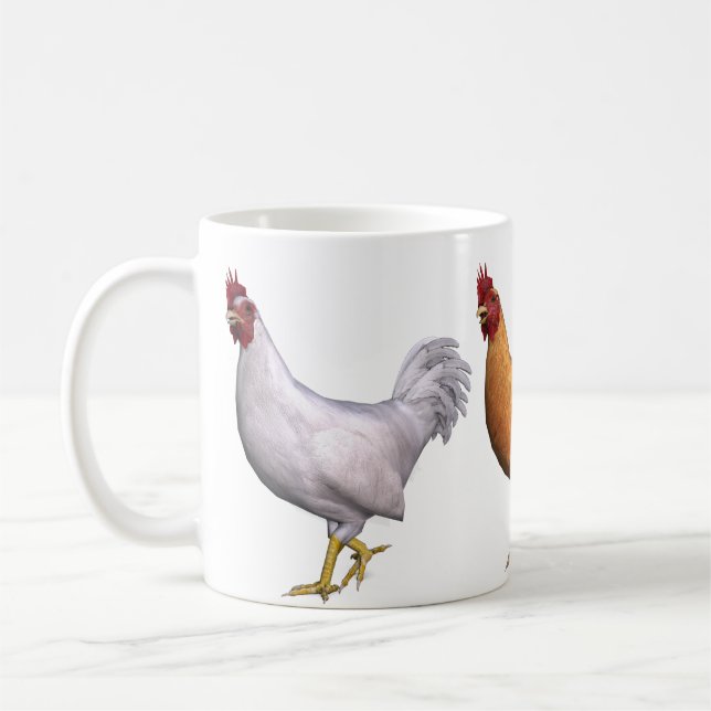 Taza De Café Gallo naranja blanco y negro (Izquierda)