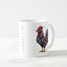 Gallo Patriótico Bordado Falso