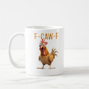 Taza De Café Gallo que grita divertido F graznido F Humor