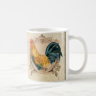 Taza De Café Gallo rústico del granero del país francés del