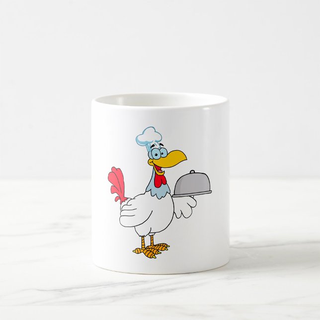 Taza De Café Gallo Sirviendo Comida (Subido por el creador)