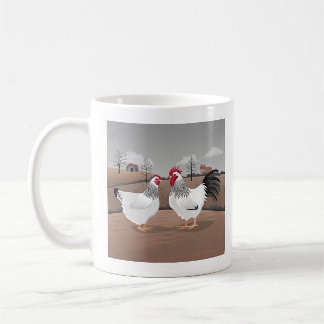 Taza De Café Gallo y gallina (Izquierda)