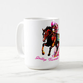 Taza De Café Gallop Hacia La Victoria. Elegante retrato de caba