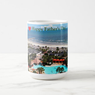 Taza De Café Galveston Beach "Feliz Día del Padre"