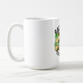 Taza De Café Galveston Beach Retro Vignette