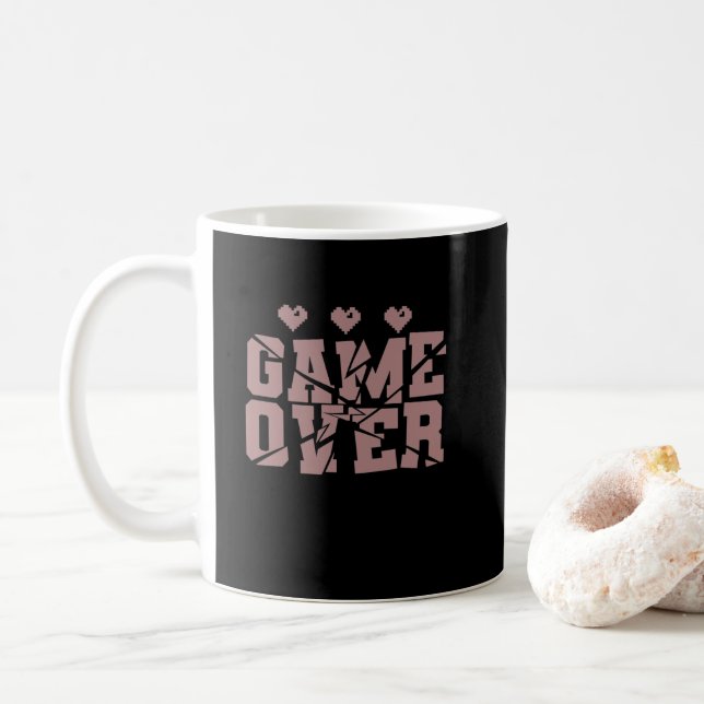 Taza De Café Game over Gaming PC Spiele (Con donut)