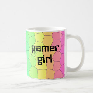 Taza De Café Gamer Chica Rainbow