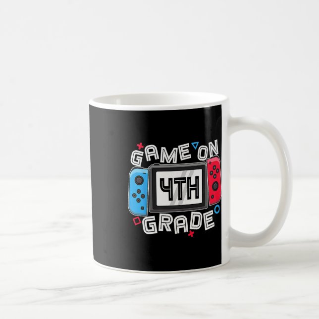 Taza De Café Gamer Ck To School Funny Game On 4th Grade Kids Bo (Derecha)