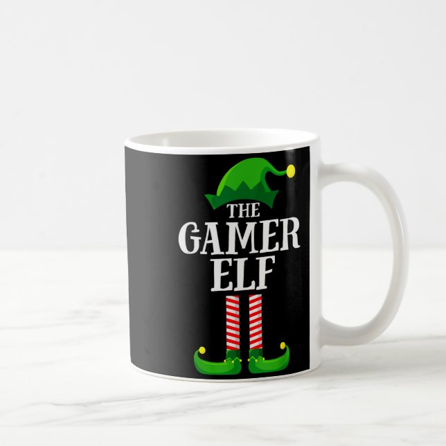 Taza De Café Gamer Elf Matching Family Group Christmas Party Py (Derecha)