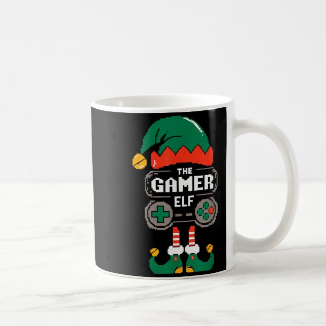 Taza De Café Gamer Elf Matching Family Group Christmas Party Py (Derecha)