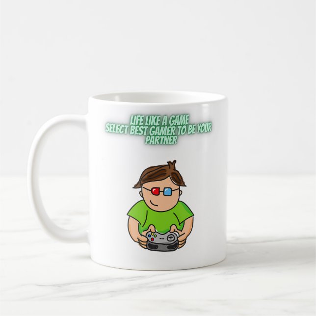 Taza De Café Gamer From His Or Her Partner I Love My Gamer (Izquierda)