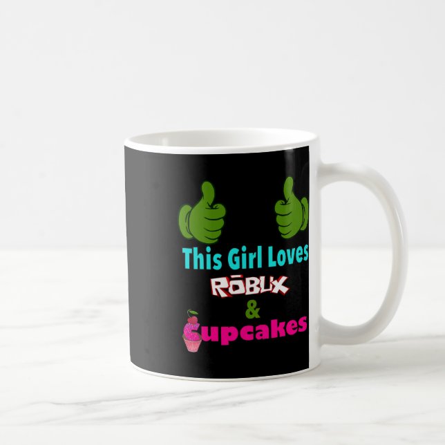 Taza De Café Gamer Girl Design Saying This Girl Loves Robux And (Derecha)