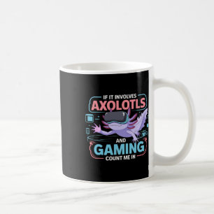 Taza De Café Gamer Kawaii Axolotl Anime Tema Diversión Para Tod