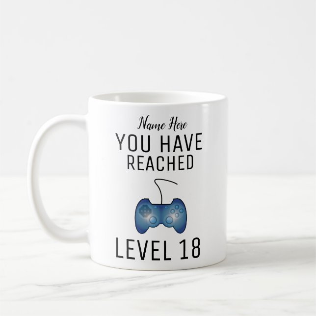 Taza De Café Gamer Mug personalizado, regalo de cumpleaños núme (Izquierda)