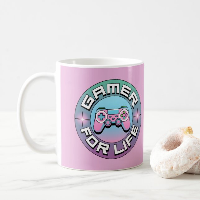 Taza De Café Gamer para la vida (Con donut)