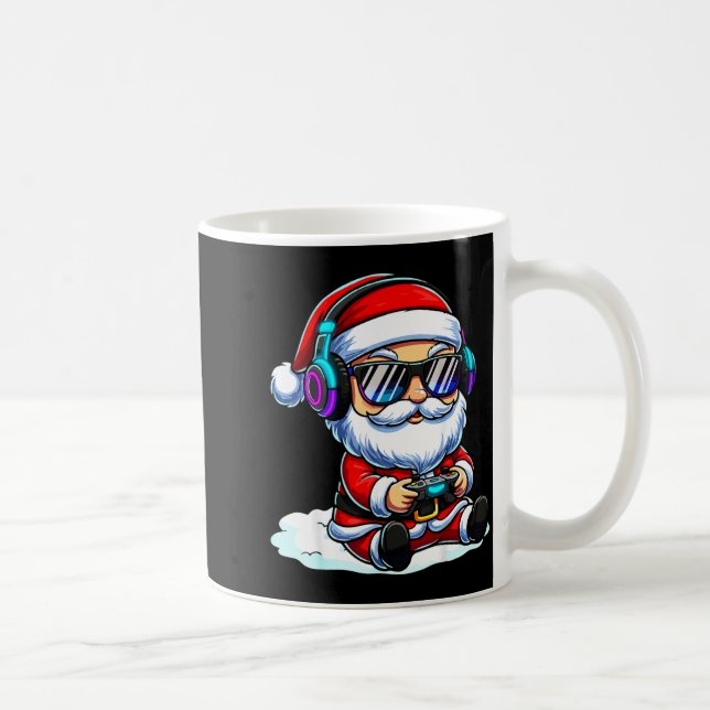 Taza De Café Gamer Santa Video Game Christmas Gaming  (Derecha)