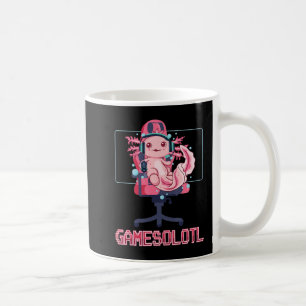 Taza De Café Gamesolotl Axolotl Video Gamer Kawaii Anime Gaming