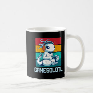 Taza De Café Gamesolotl Cute Axolotl Video Gamer Kawaii Anime B