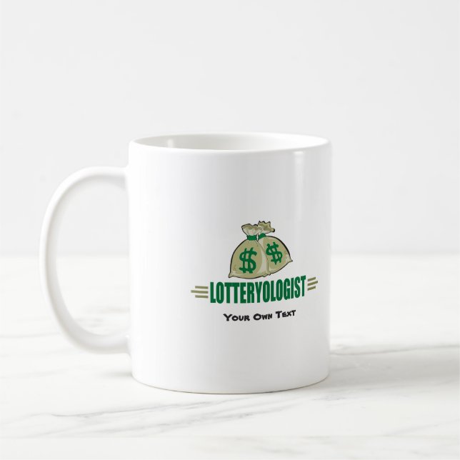 Taza De Café ¡Gana la Lotería! Gracioso jugador de lotería (Izquierda)