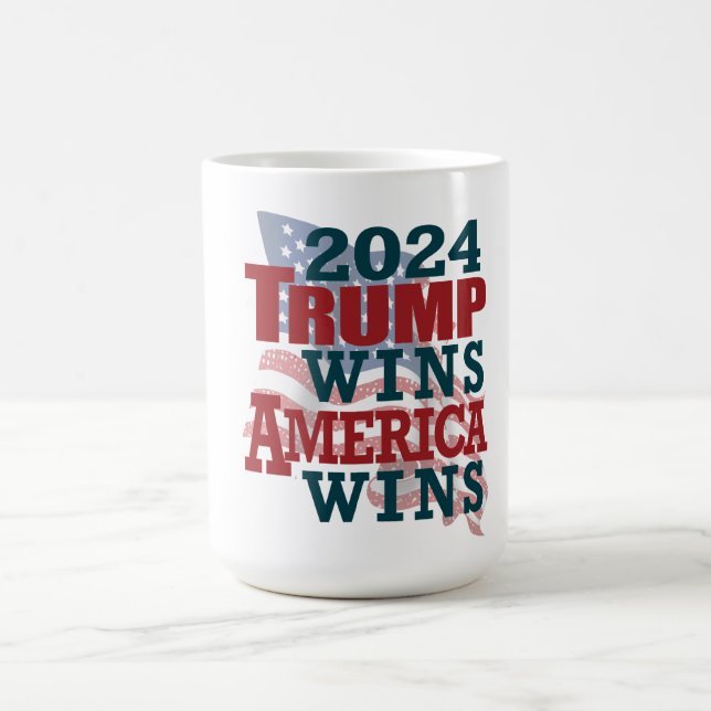 Taza De Café Gana Trump 2024 - Estados Unidos gana (Centro)