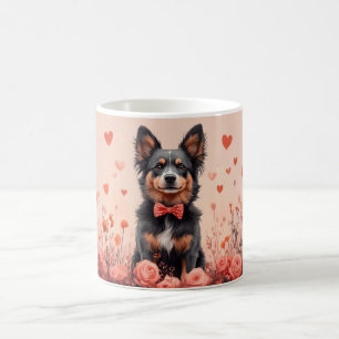 Taza De Café Ganado Australiano con Rosas - Día de San Valentín