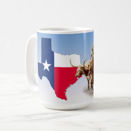 Taza De Café Ganado Fort Worth, Contorno Texas, Mug
