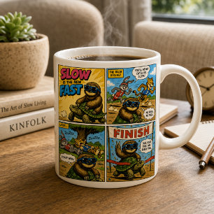 Taza De Café Ganador de la divertida carrera de cómics de perez