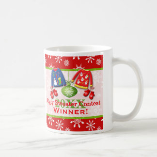 Taza De Café Ganador del Concurso de Dulce Navidades Feo Mug 3