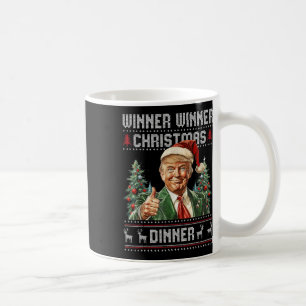 Taza De Café Ganador Navidad cena Santa Trump fea sw