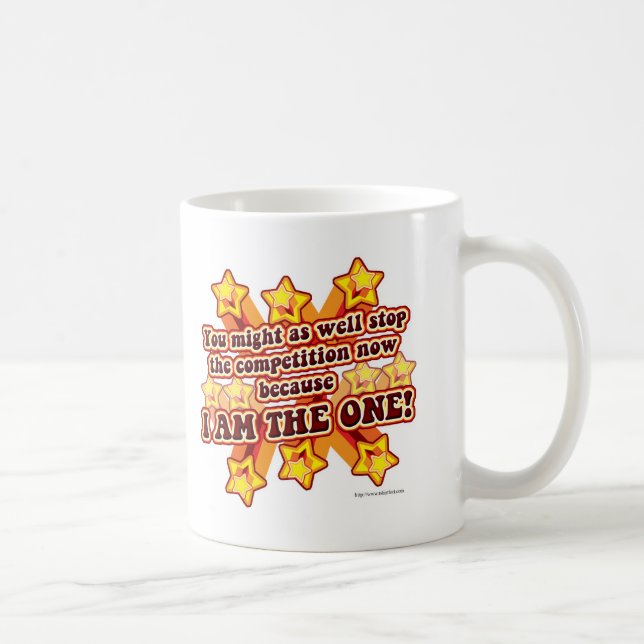 Taza De Café Ganador total de Cheeky Expression Fun Motto (Derecha)