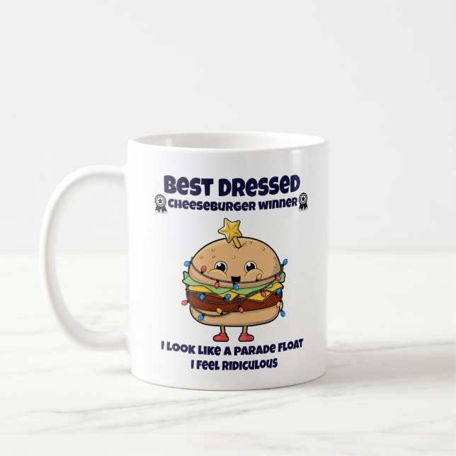 Taza De Café Ganadora de cheeseburger vestida mejor se siente t (Izquierda)