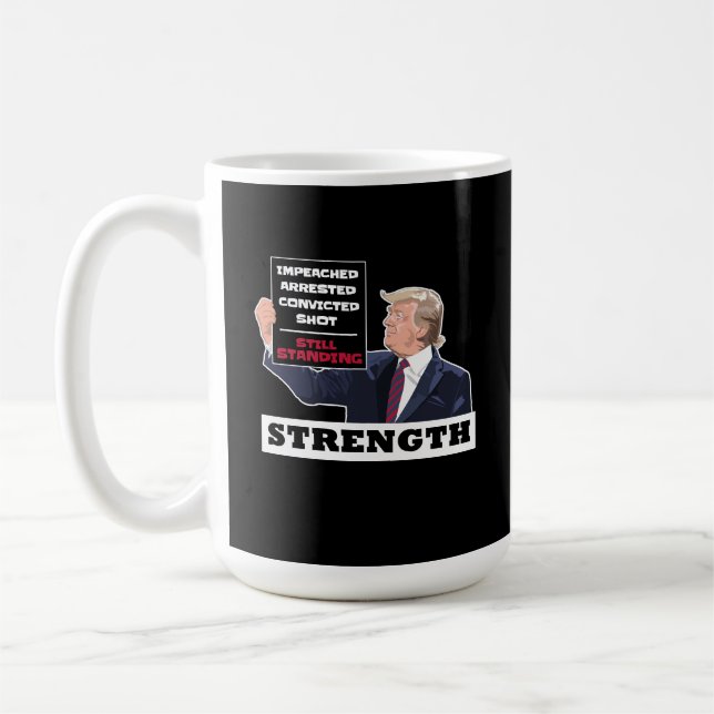 Taza De Café Ganadora de la fuerza presidencial de Donald Trump (Izquierda)