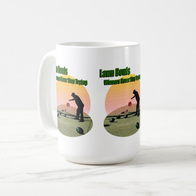 Taza De Café Ganadores del bowling en césped, café (Anverso izquierdo)