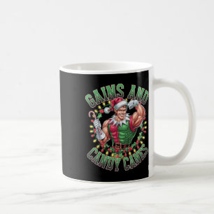Taza De Café Ganancias Y Candy Canes Funny Navidades Elf Gym Wo