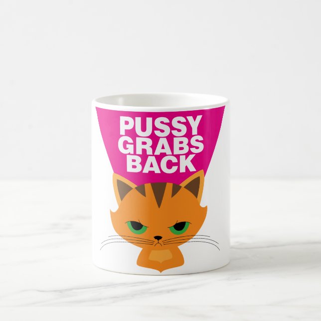 Taza De Café Ganchos agarradores del gatito detrás (Centro)