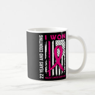 Taza De Café Gané Sobreviviente de Cáncer de Mama 22 Aniversari