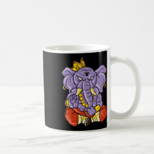 Taza De Café Ganesha elefante de tres ojos de yoga y meditación