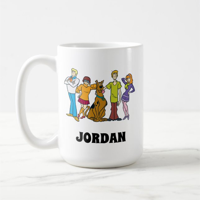 Taza De Café Gang 14 Mystery Inc | Añadir su nombre (Izquierda)