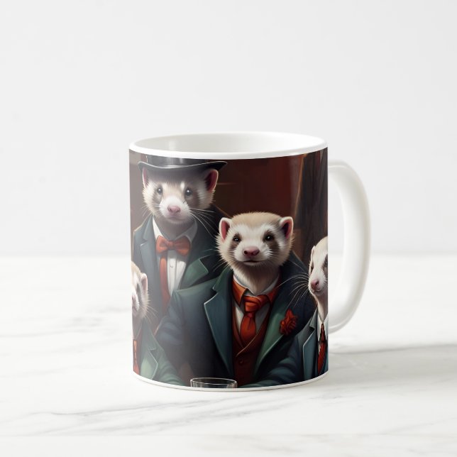 Taza De Café Gangster Ferrets (Anverso derecho)