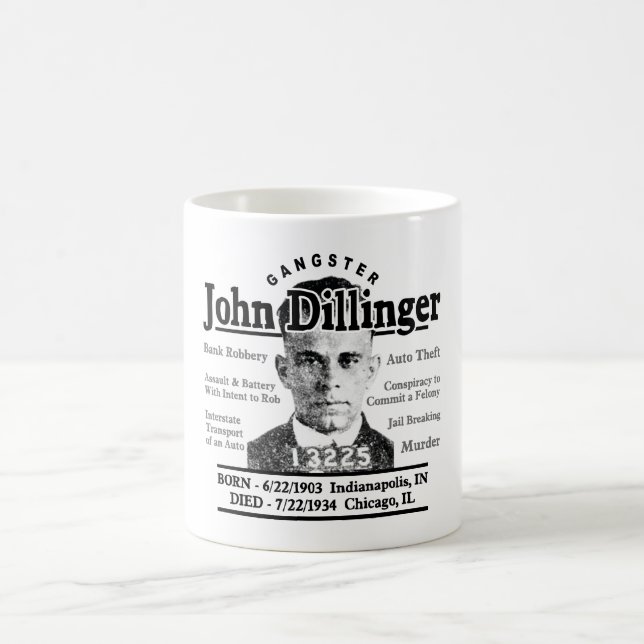 Taza De Café Gangster John Dillinger (Centro)