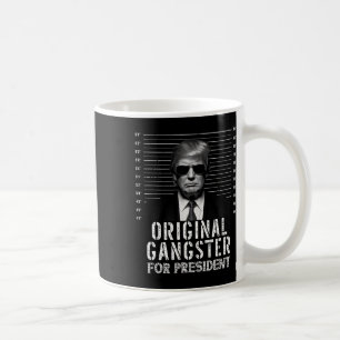 Taza De Café Gangster Por El Presidente Donald Trump Mugshot