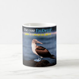 Taza De Café Gannet de pie azul