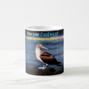 Taza De Café Gannet de pie azul