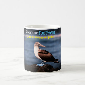 Taza De Café Gannet de pie azul