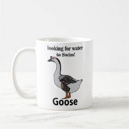 Taza De Café Ganso Buscando Agua Para Nadar Ganso Africano