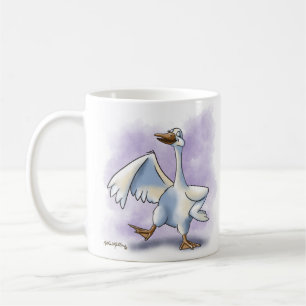 Taza De Café Ganso de dibujos animados bailando