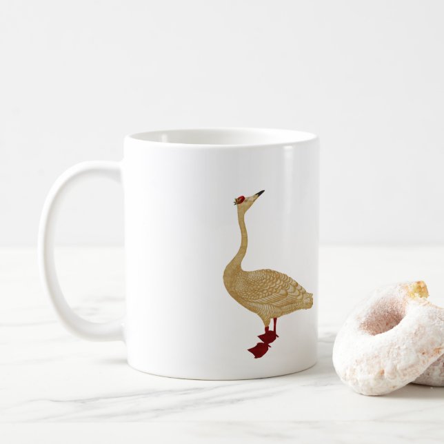 TAZA DE CAFÉ GANSO DE LA ENTREGA DEL NAVIDAD (Con donut)